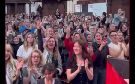 אנטישמיות מודרנית: בוקר אחרי הפוגרום - שמחה וקריאות FREE PALESTINE באמסטרדם