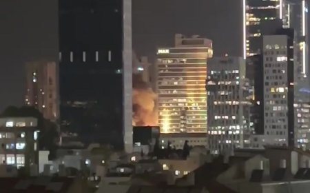 צפו: תיעוד של הנפילה ברמת גן (אזעקה ברקע).