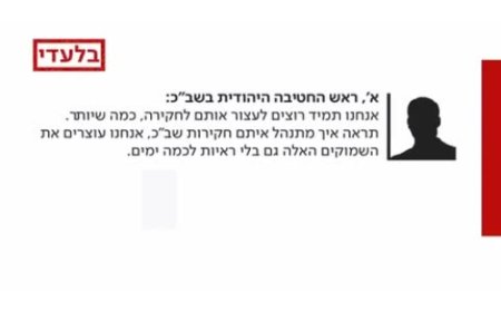 איילה חסון בחשיפה מטלטלת: ראש החטיבה היהודית בשב"כ מודה שעוצר מתנחלים גם בלי ראיות